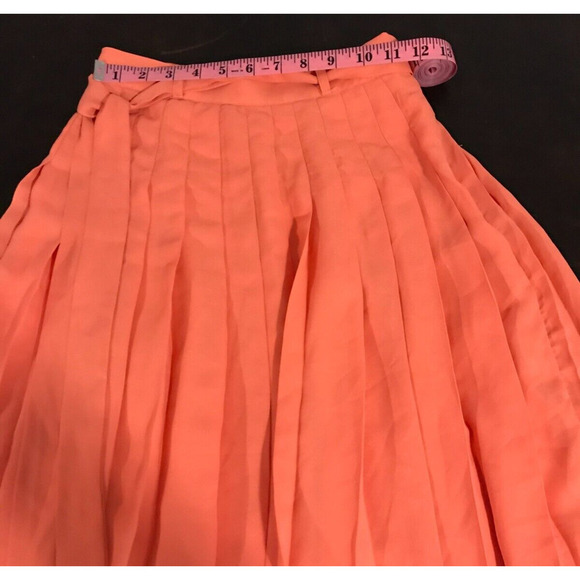 Modcloth Coral Purely Pretty Pleated A-Line Skirt with Belt - Size Extra Small - Picture 7 of 10